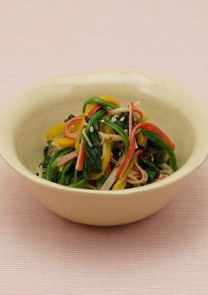 ほうれん草とカニカマとパプリカの中華和え-レシピのメイン写真