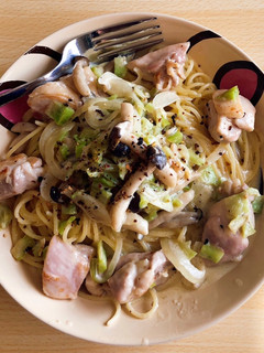 鶏肉ときのこのクリームパスタ-レシピのメイン写真