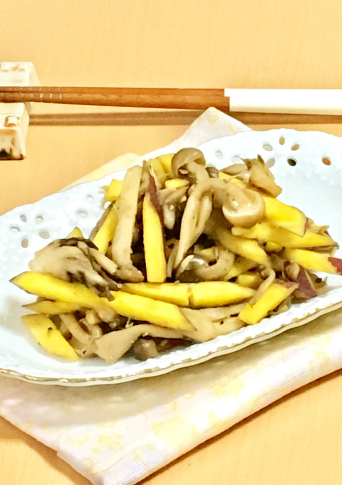きのことさつま芋のメープルしょう油炒め♪-レシピのメイン写真