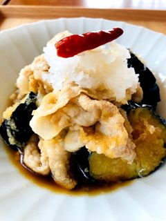 茄子と豚しゃぶのおろし和風マリネ-レシピのメイン写真
