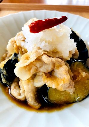 茄子と豚しゃぶのおろし和風マリネ-レシピのメイン写真