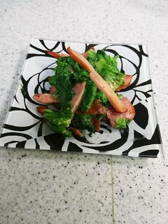 簡単小鉢♪わさび菜とベーコンのマヨ炒め-レシピのメイン写真