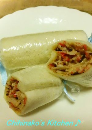 おかか昆布＆カニカマ　ロールサンド♪-レシピのメイン写真