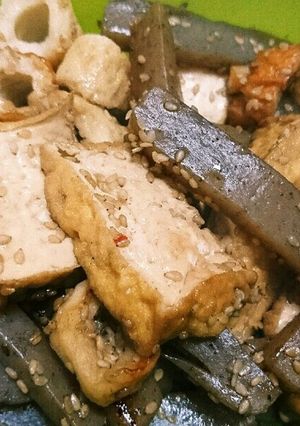 早い❗ピリ辛こんにゃくと厚揚げ炒め煮-レシピのメイン写真