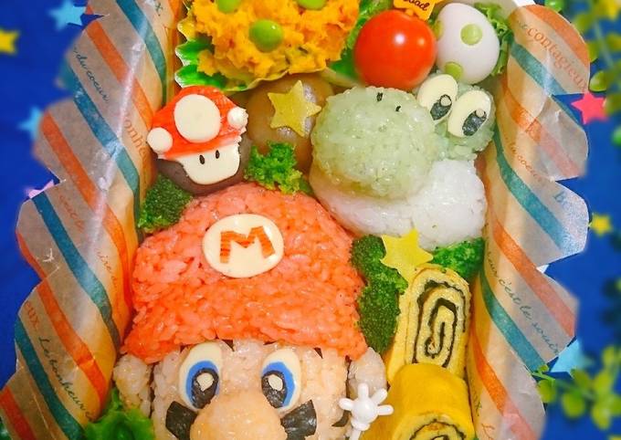 スーパーマリオ『マリオ&ヨッシー』弁当☆ by にｬん吉♡ 【クックパッド】 簡単おいしいみんなのレシピが392万品