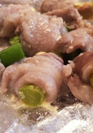 レンジで♡豚肉のアスパラ巻き❁*+-レシピのメイン写真