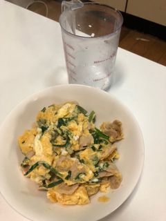 豚肉と卵とニラで炒め物-レシピのメイン写真
