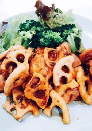 豚ロースと蓮根の旨辛生姜焼き-レシピのメイン写真