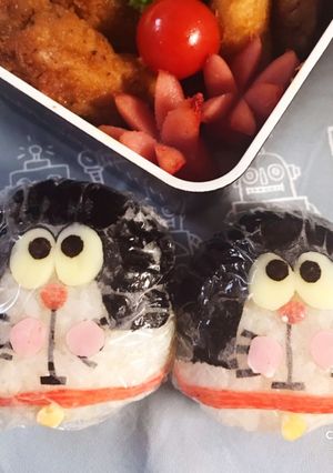 簡単ドラえもん似⁈おにぎり-レシピのメイン写真