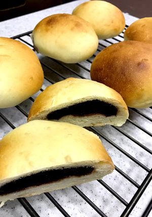 【HB】簡単しっとり こしあんパン-レシピのメイン写真