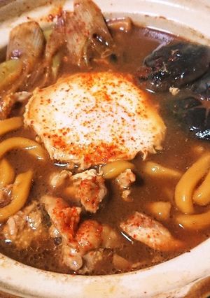 我が家の味噌煮込みうどん-レシピのメイン写真