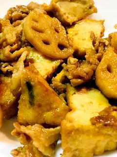 5分で出来て美味!厚揚げと豚肉炒め-レシピのメイン写真