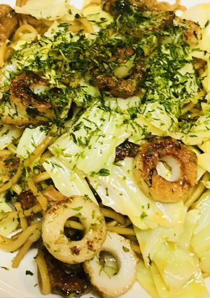 シンプル★竹輪とキャベツのソース焼きそば-レシピのメイン写真