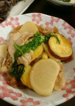 かぶがジューシー豚肉とさつまいも炒め-レシピのメイン写真
