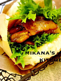 ランチ☆お弁当に☆生姜焼きライスバーガー-レシピのメイン写真