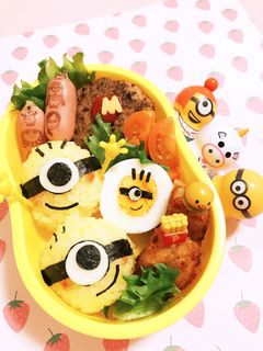 簡単★キャラ弁おかず♡茹で卵deミニオン-レシピのメイン写真