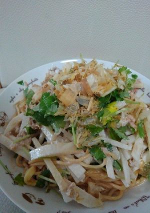 J君出張中パスタがわりの焼きそばサラダ!-レシピのメイン写真
