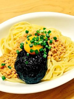 超簡単で激ウマ!納豆と海苔のパスタ♪-レシピのメイン写真