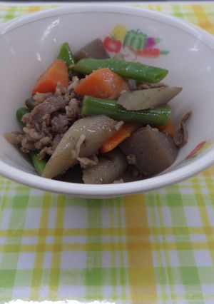 牛肉とごぼうの煮物 ★宇都宮学校給食-レシピのメイン写真