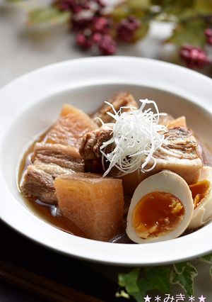 圧力鍋で豚バラと大根の煮物♪-レシピのメイン写真
