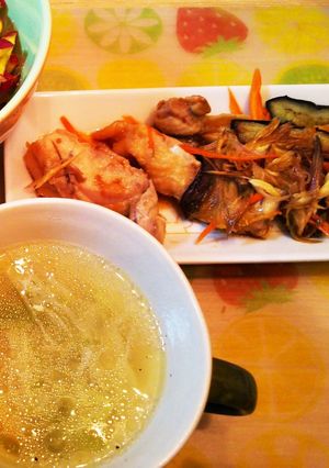 鶏もも肉の塩麹マリネと出汁スープ-レシピのメイン写真