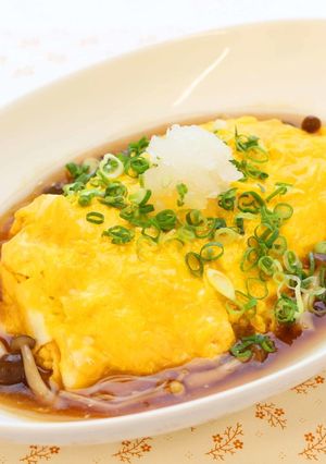 きのこの和風オムライス＊ぽん酢で甘酢あん-レシピのメイン写真