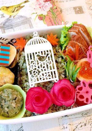 よもぎご飯 八角紅茶煮豚弁当　詰め方-レシピのメイン写真
