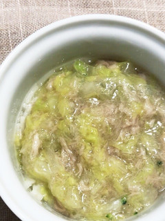 離乳食中期ツナと白菜の出汁煮そうめん-レシピのメイン写真