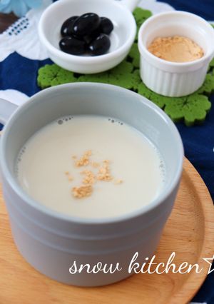 黒豆の煮汁で☆豆乳ドリンク-レシピのメイン写真