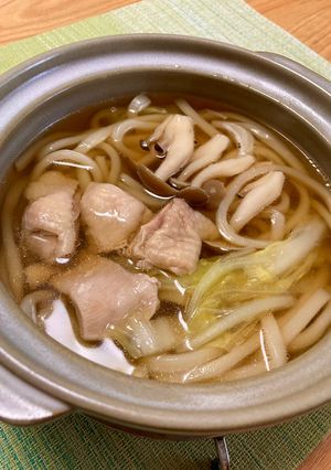 プチッと鍋で簡単！鍋焼きうどん♪-レシピのメイン写真