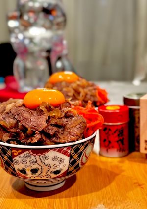 すき焼きの残り汁で漫画盛りミニ牛丼-レシピのメイン写真