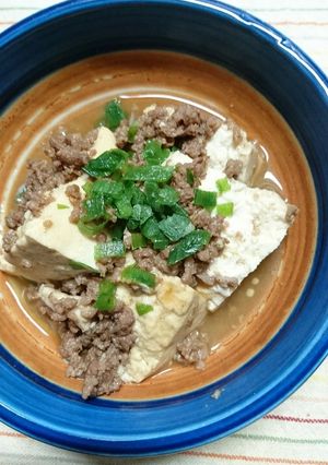 ちぎり豆腐の肉味噌あんかけ-レシピのメイン写真
