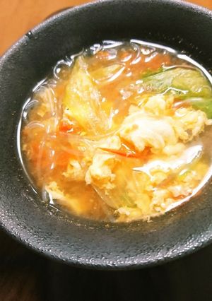 トマトと卵のスープ-レシピのメイン写真