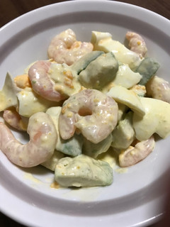 爽やか☆ひと味違うエビアボカドサラダ!-レシピのメイン写真