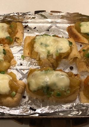 余りものをリメイク！簡単カレーピザ-レシピのメイン写真