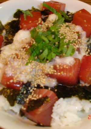 ちょっと韓流☆な山かけ丼-レシピのメイン写真