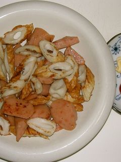 魚肉ソーセージとちくわをただ炒めた物-レシピのメイン写真