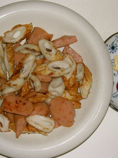 魚肉ソーセージとちくわをただ炒めた物-レシピのメイン写真