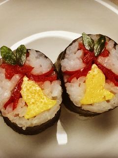 寿司型・模様巻き(クリスマスベル)-レシピのメイン写真