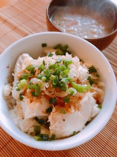 なめ茸豆腐丼-レシピのメイン写真