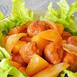 お砂糖いらず! 肉団子と柿の酢豚風♪