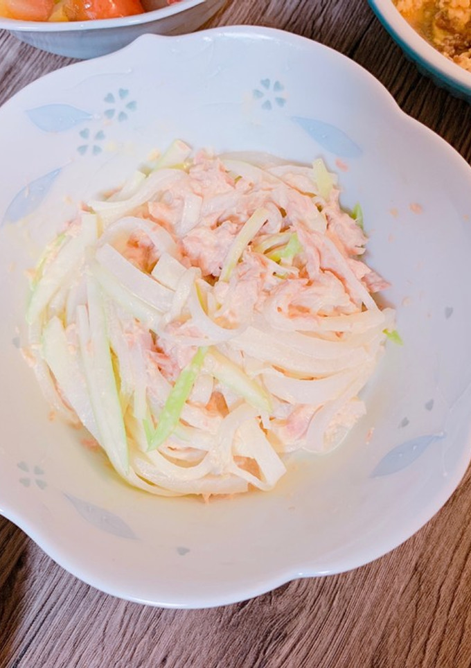 混ぜるだけ！大根とツナ缶のマヨサラダ-レシピのメイン写真
