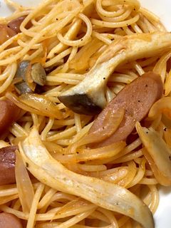 エリンギとウインナー玉ねぎのナポリタン風-レシピのメイン写真