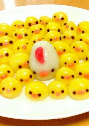 かわいい！無限ひよこの白玉だんご-レシピのメイン写真