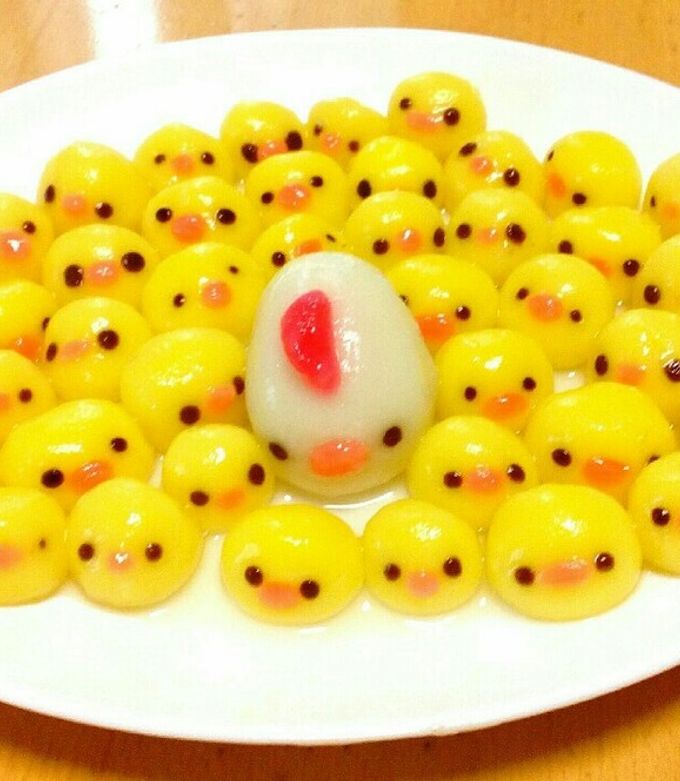 かわいい！無限ひよこの白玉だんご by もふきゅう 【クックパッド