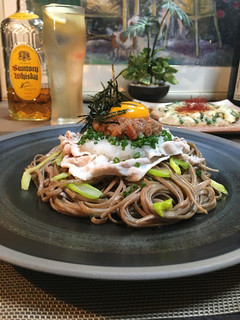 *月見梅おろしの豚しゃぶ焼き蕎麦*-レシピのメイン写真