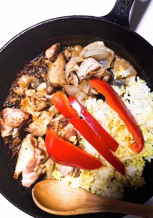 スパイスで、鶏モモのココナツカレー♪-レシピのメイン写真