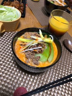 あったかピリ辛豆乳坦々うどん-レシピのメイン写真