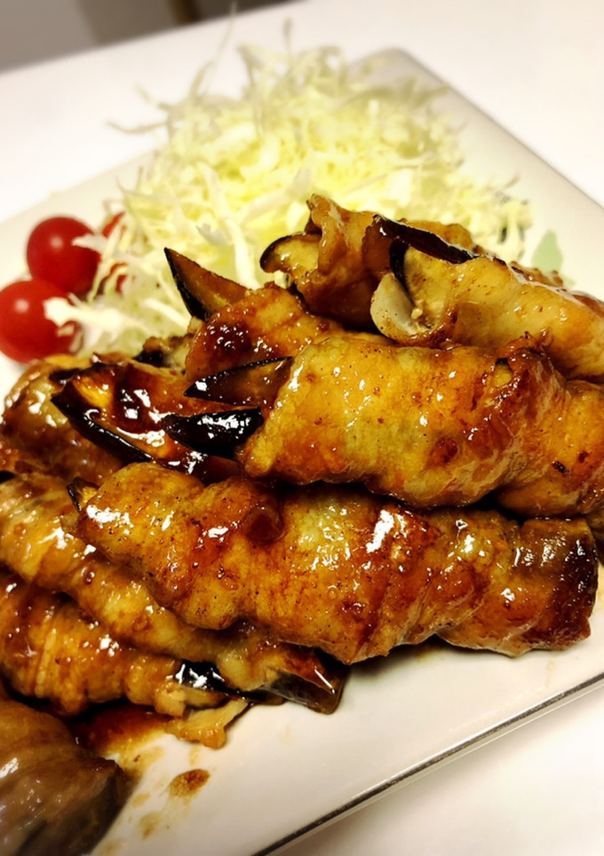 ナスの豚肉巻き-レシピのメイン写真