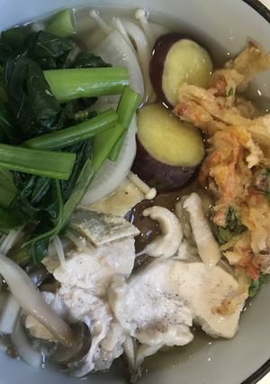 秋の彩りきのこうどん-レシピのメイン写真